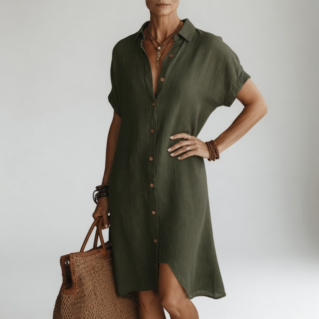 Demi | Midi Shirt Dress