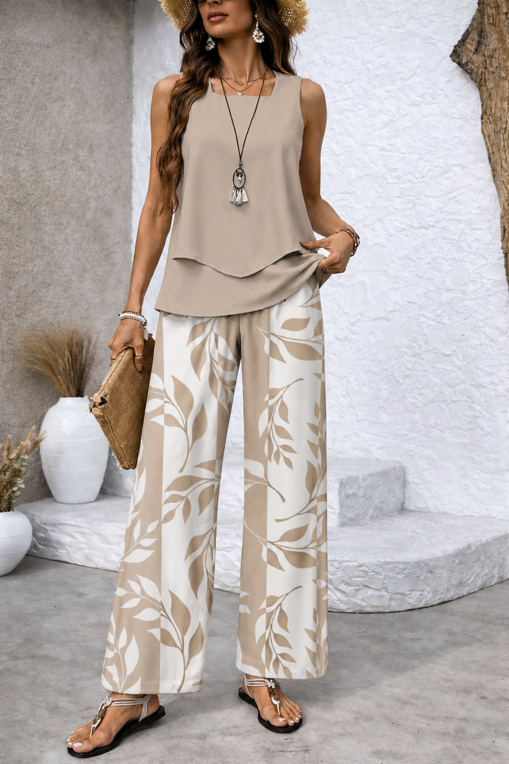 Anouk | Botanical Wide-Leg Set