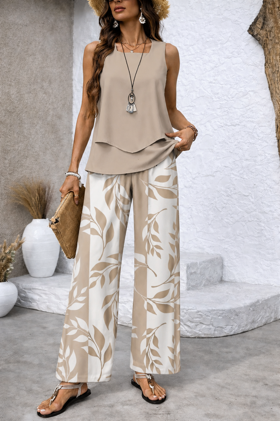 Anouk | Botanical Wide-Leg Set