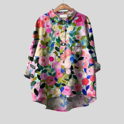 Séraphine | Floral Artistic Blouse - women's blouse