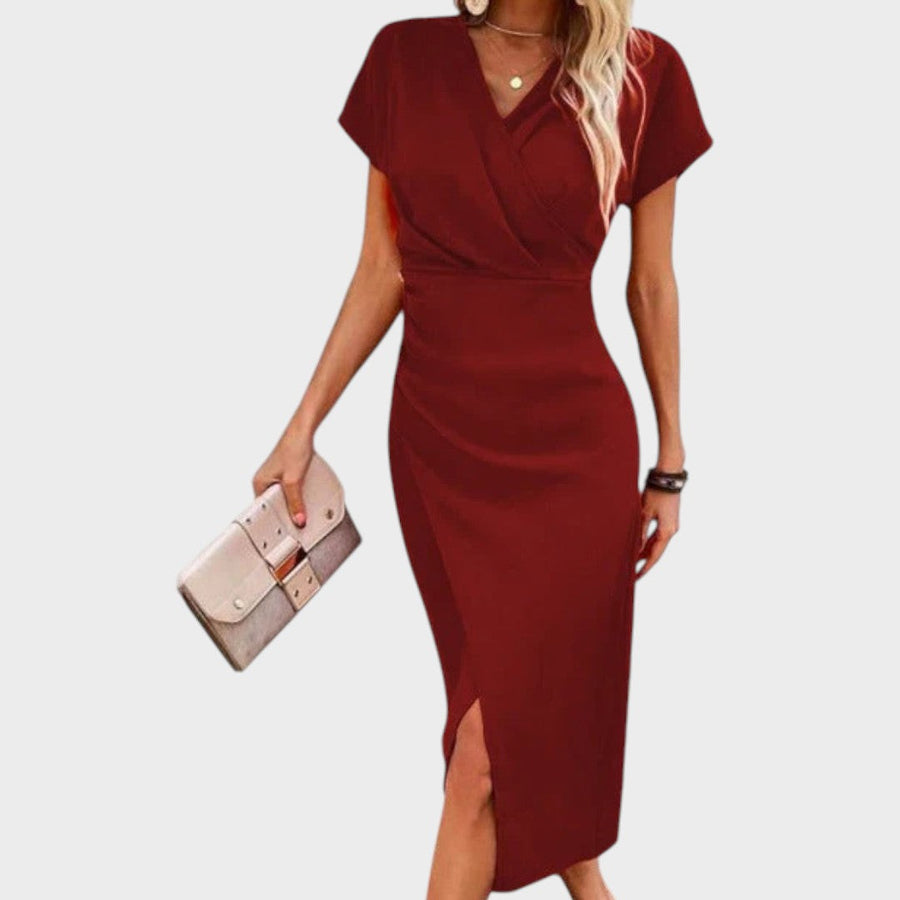 Vilma | V-Neck Midi Dress
