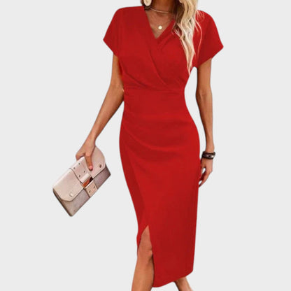 Vilma | V-Neck Midi Dress