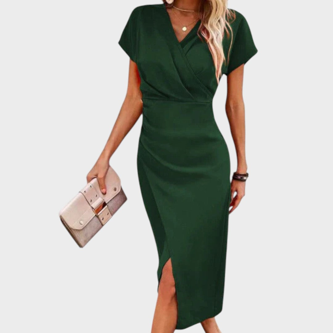 Vilma | V-Neck Midi Dress