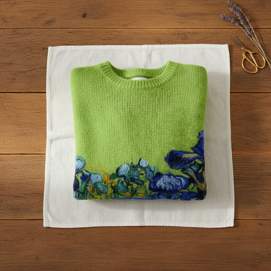 Mabel | Blue Flower Cotton Jumper