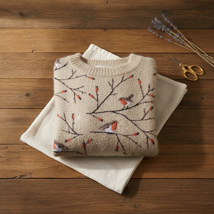 Hazel | Robin and Branches Cotton Jumper