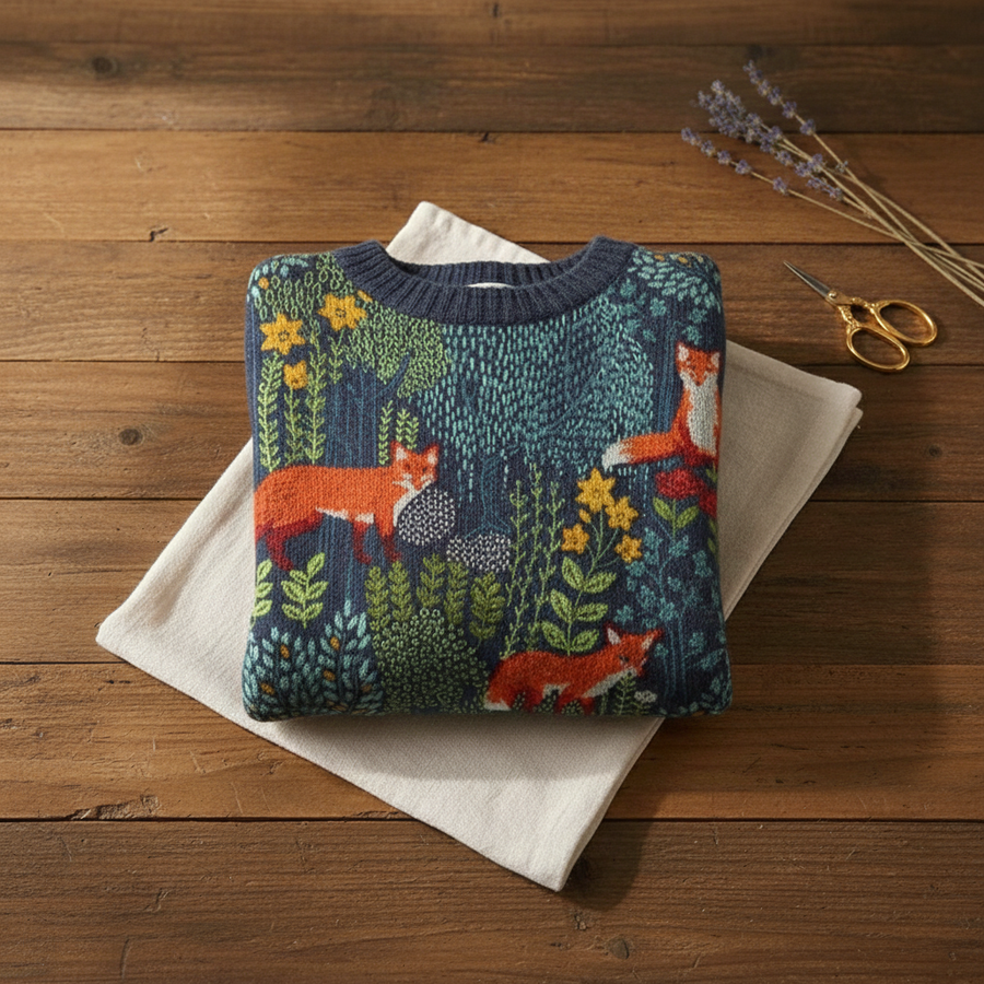 Juniper | Fox and Forest Cotton Jumper