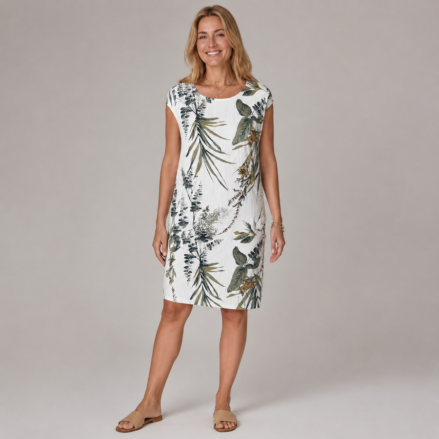 LORETTA | Tropical Print T-Shirt Dress