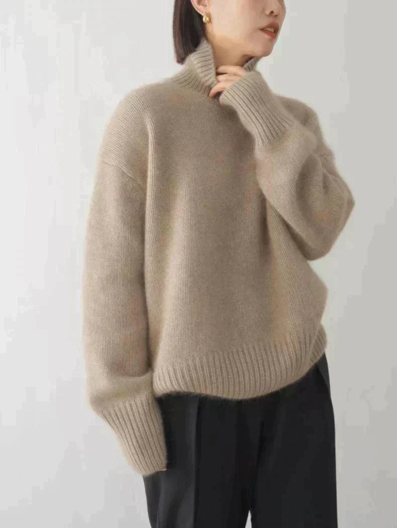 Isabella | High Collar Cashmere Jumper