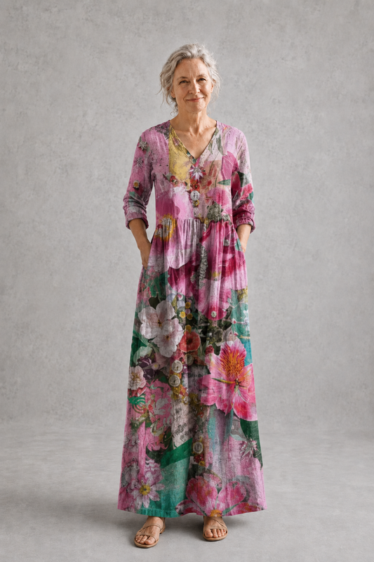 Lynn | Pink Floral Summer Dress