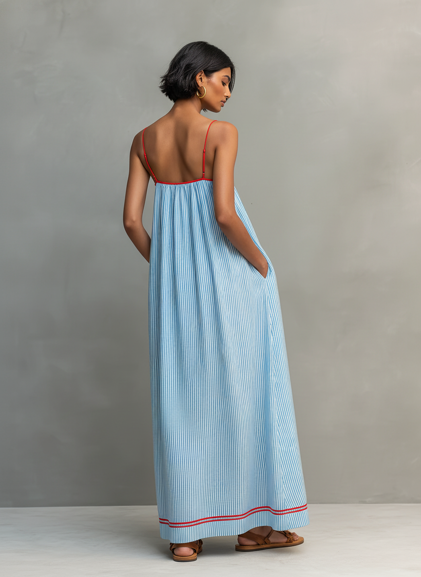 June | Striped Maxi Dress