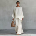 Christine | Long-Sleeve Two-Piece Wide-Leg Pants Set