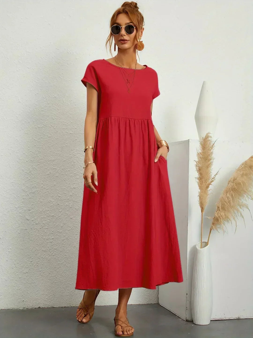 Gabrielle | Flowing Elegant Midi Dress