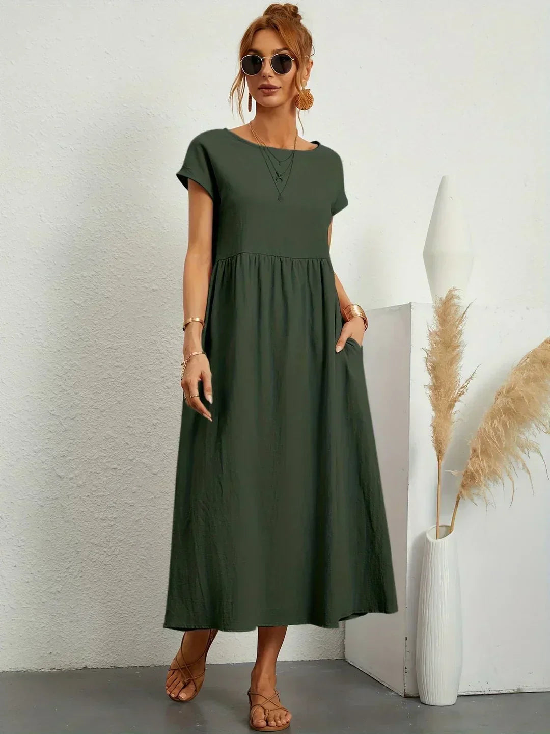 Gabrielle | Flowing Elegant Midi Dress