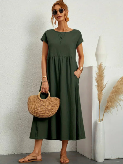 Gabrielle™ | Timeless Elegance Flowing Midi Dress