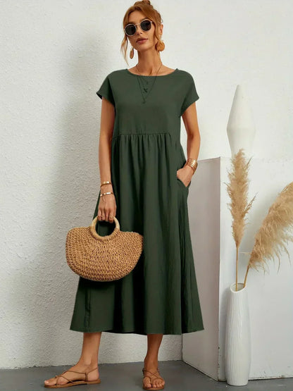 Gabrielle | Flowing Elegant Midi Dress
