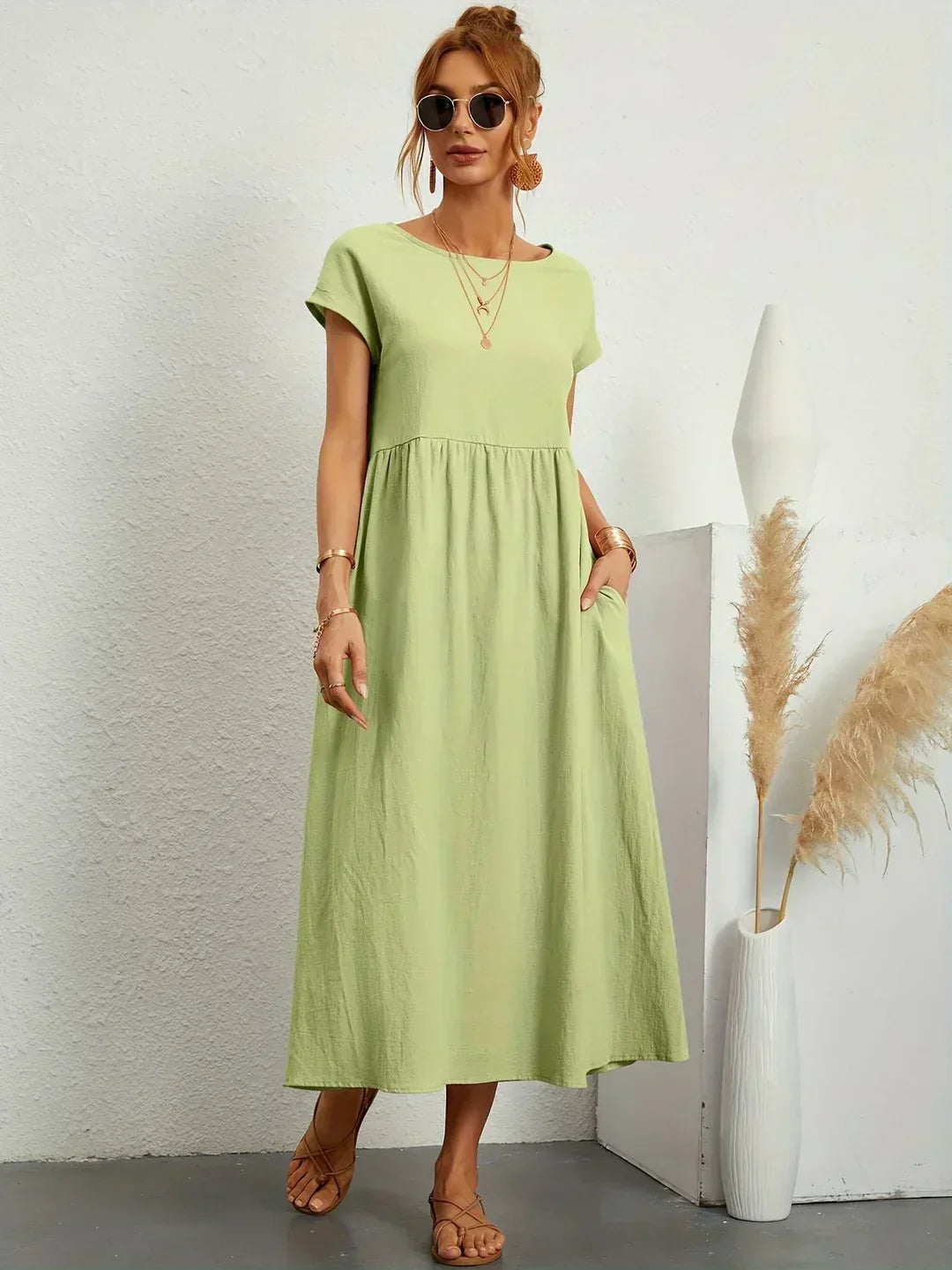 Gabrielle | Flowing Elegant Midi Dress