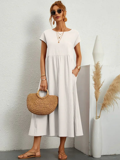 Gabrielle™ | Timeless Elegance Flowing Midi Dress