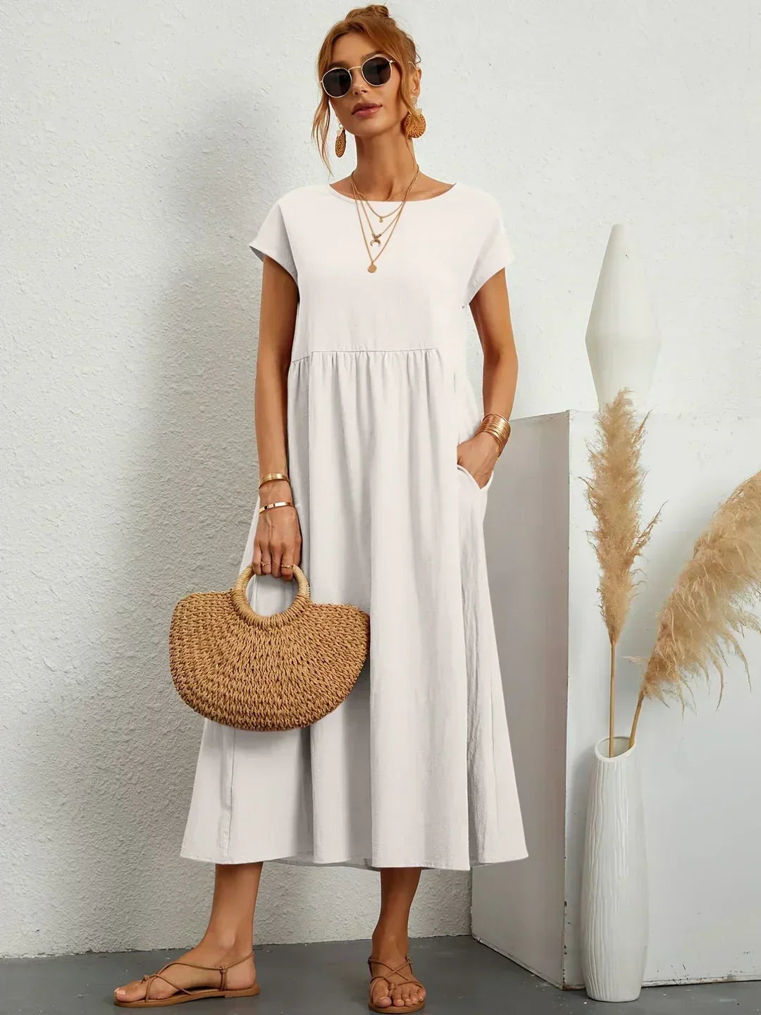 Gabrielle | Flowing Elegant Midi Dress