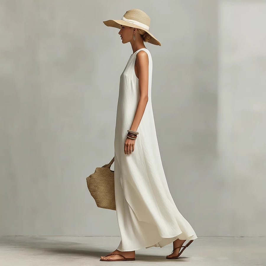 Thea | Ivory Loose Fit Maxi Dress