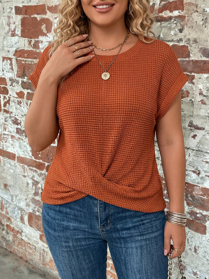 Nadya | Waffle Knit Casual Tee