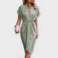 Serena | Elegant Comfortable Wrap Midi Dress