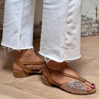 Valeria | Glitter-Toe Elegant Sandals