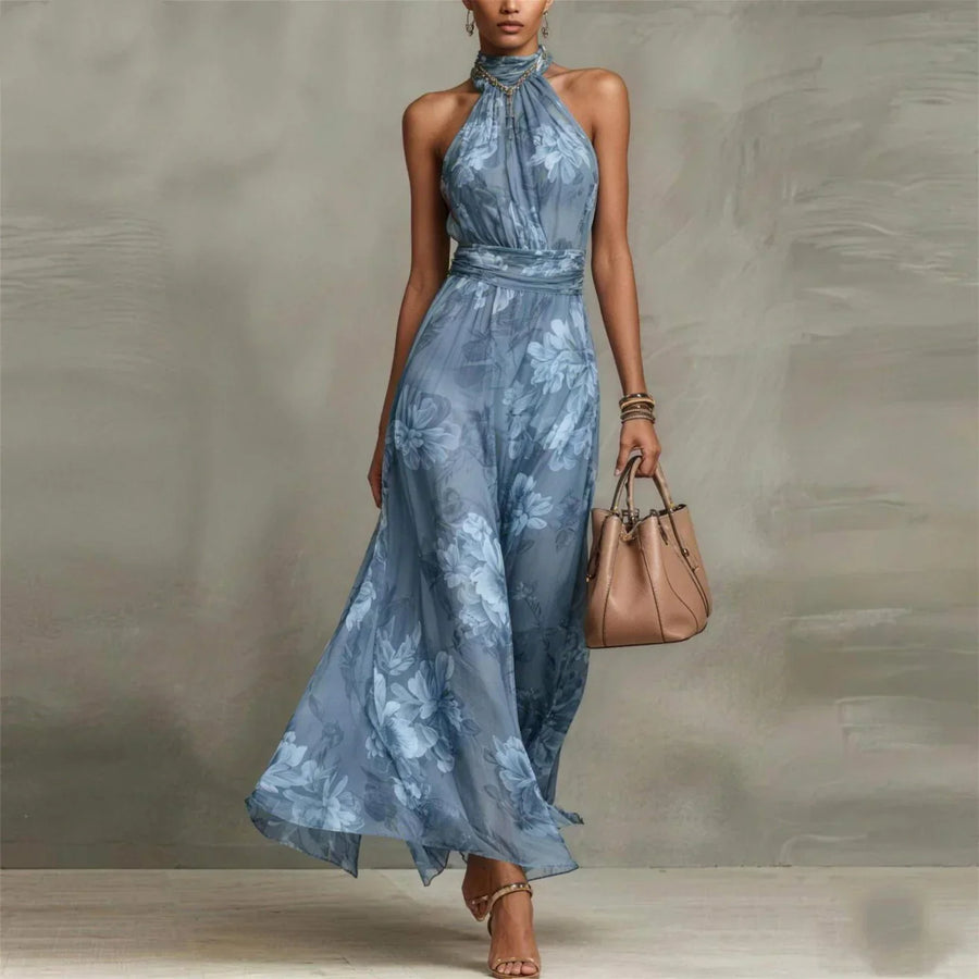 Vanna | Floral Halter Maxi Dress