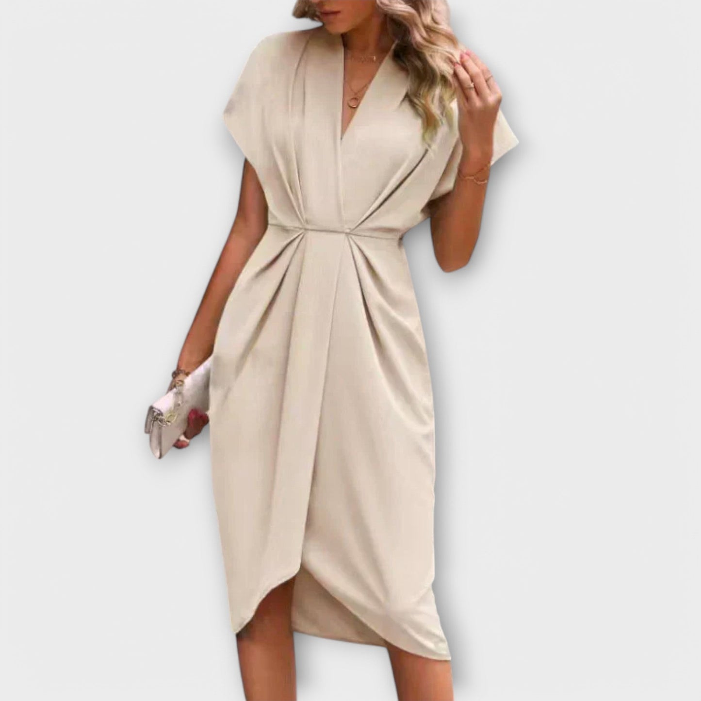 Serena | Elegant Comfortable Wrap Midi Dress