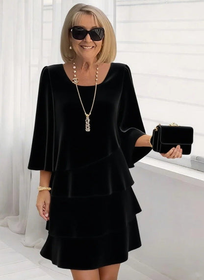 Margaux | Elegant Ruffle Midi Dress