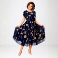 Cloe | Dot Chiffon Midi Dress