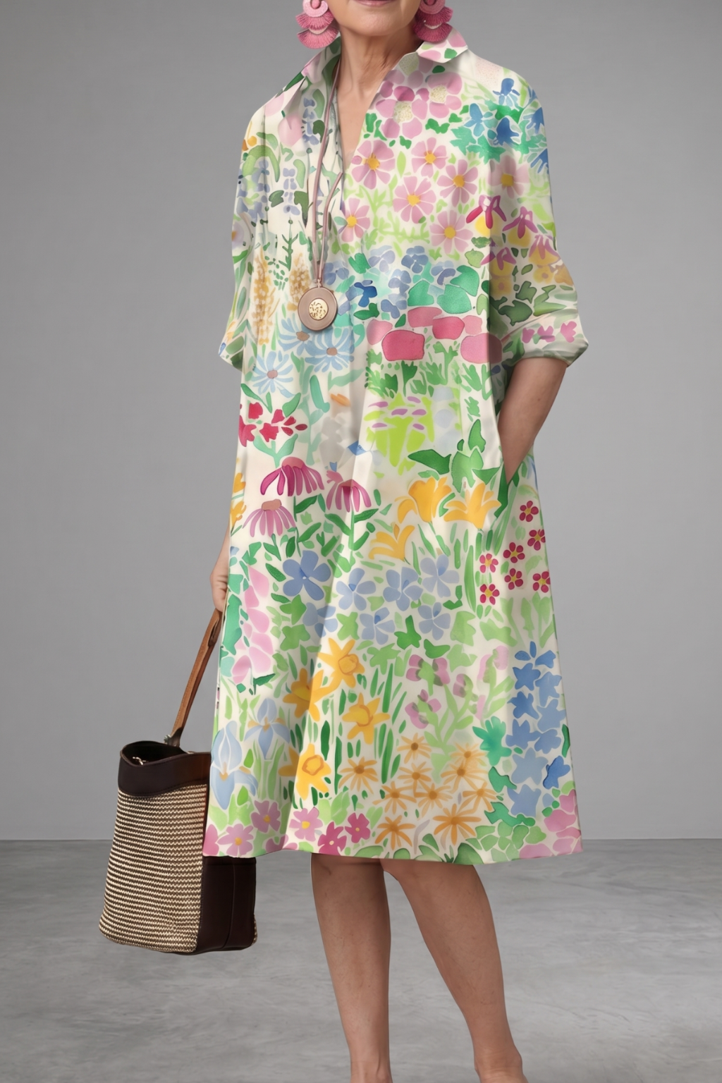 Paige | Polished Elegant Midi Dress - women's midi dress