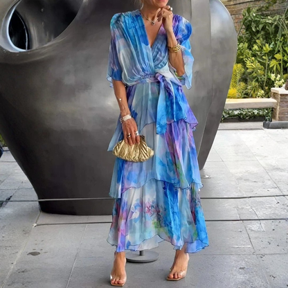 Cassia | Elegant Chiffon Dress