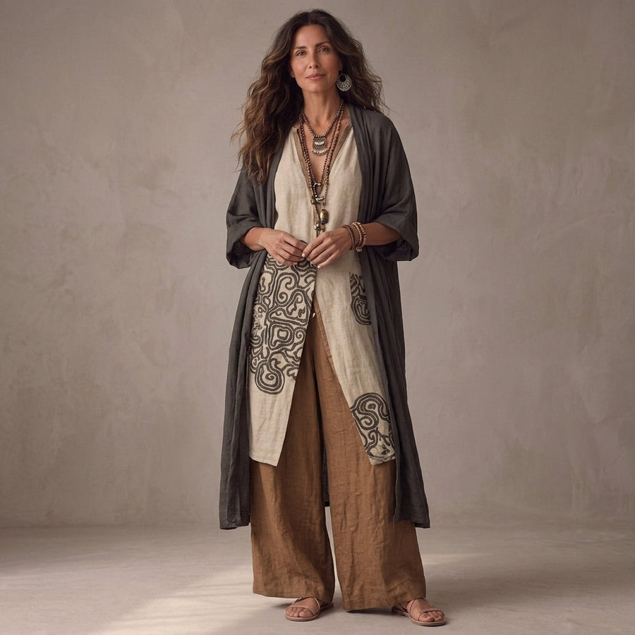 Valentina | Long Embroidered Bohemian Set