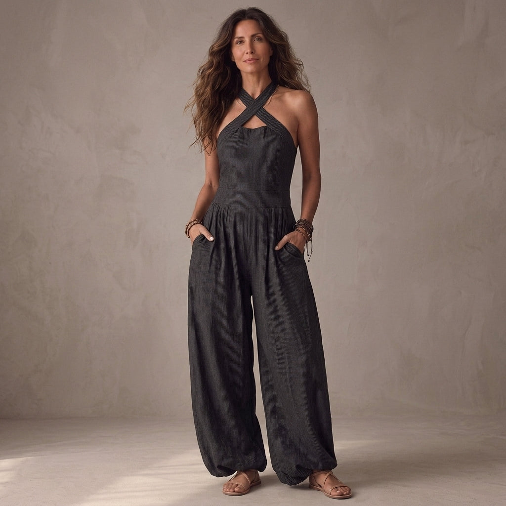 Isabella | Flowing Halter Jumpsuit