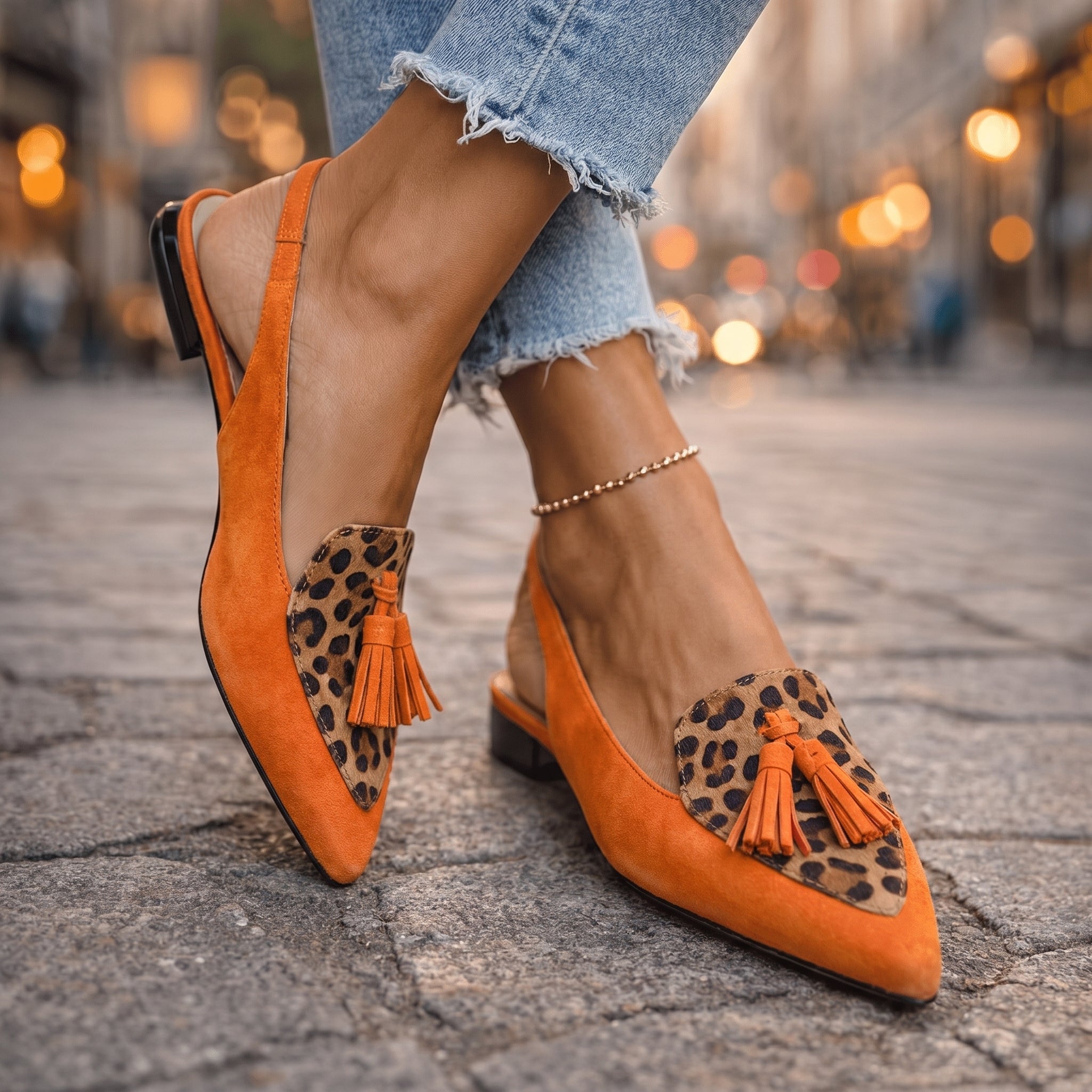 Lorena | Pom-Pom Comfort Flats