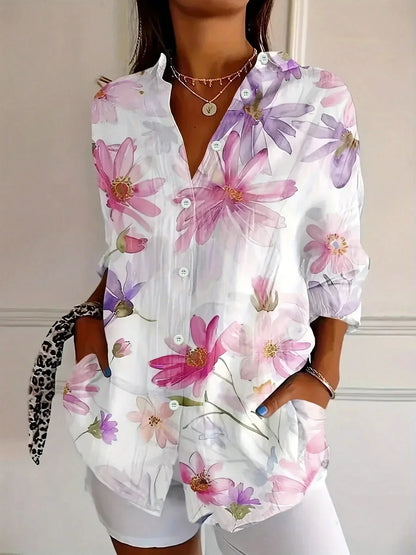 Selma | Colorful Blouse with Playful Print