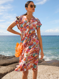Madeleine | Palm Print Summer Dress
