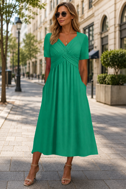 Helena | Elegant A-Line Midi Dress