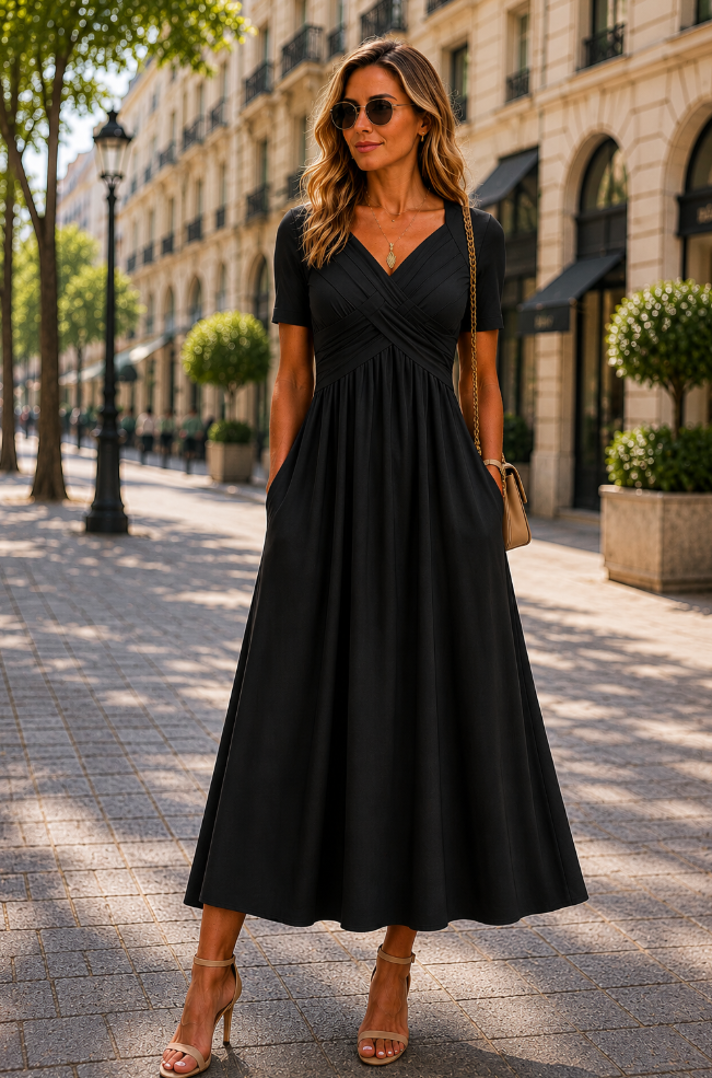 Helena | Elegant A-Line Midi Dress