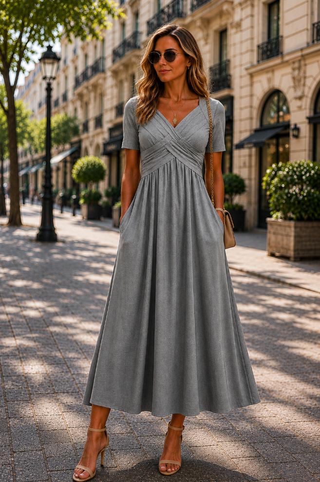 Helena | Elegant A-Line Midi Dress