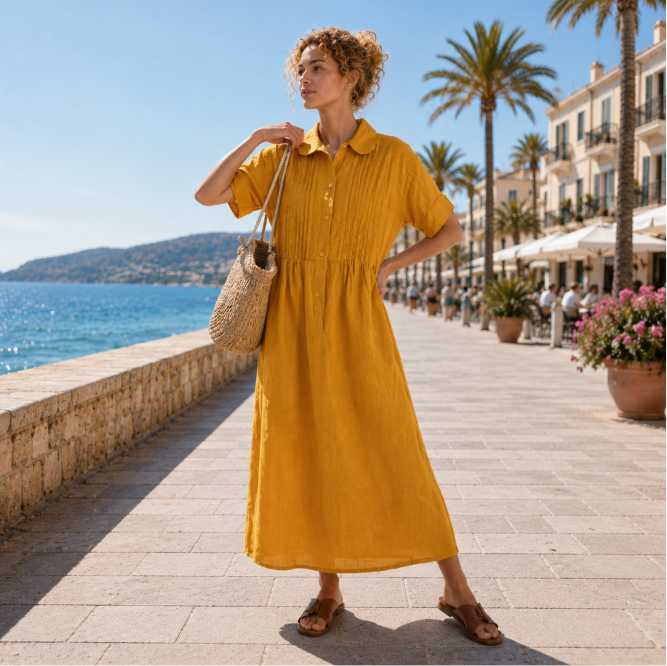 Alexis | Flowing Summer Shirt Dress