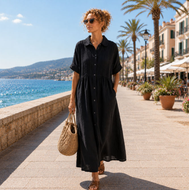 Alexis | Flowing Summer Shirt Dress
