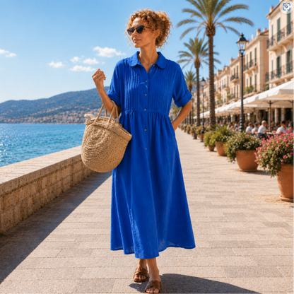 Alexis | Flowing Summer Shirt Dress