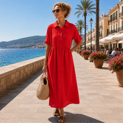 Alexis | Flowing Summer Shirt Dress