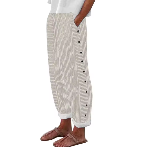 Evelyn | Striped Loose-Fit Pants