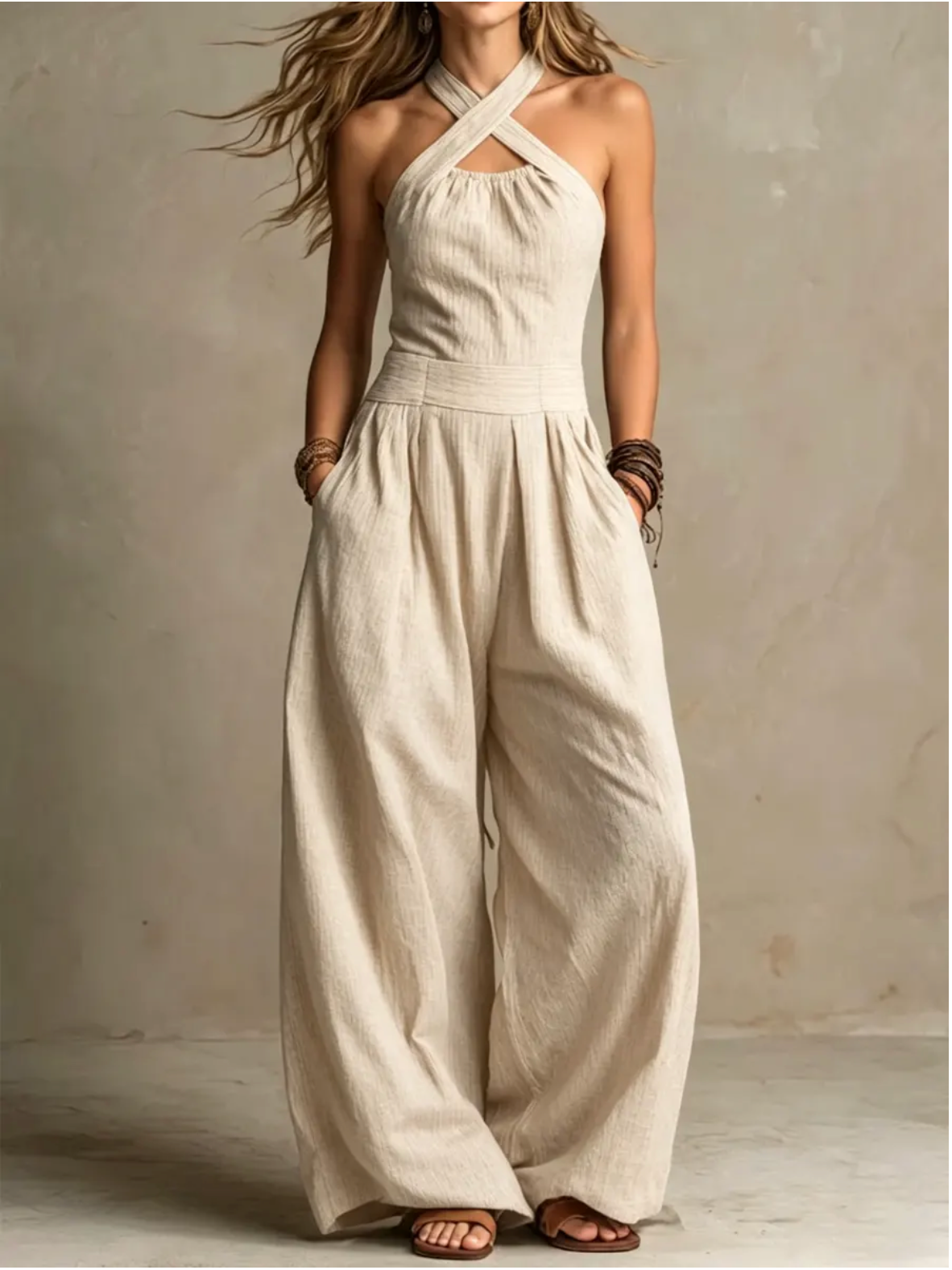 Carol | Cross-Neck Jumpsuit