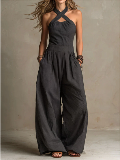 Carol | Cross-Neck Jumpsuit