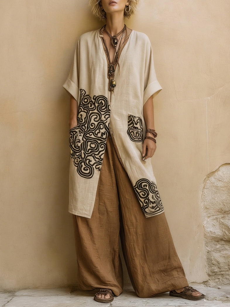 Valentina | Long Embroidered Bohemian Set