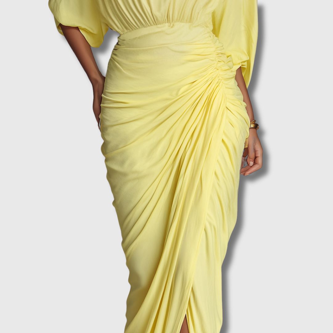 Diana | Elegant Yellow Maxi Dress