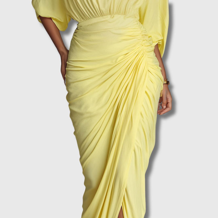 Diana | Elegant Yellow Maxi Dress